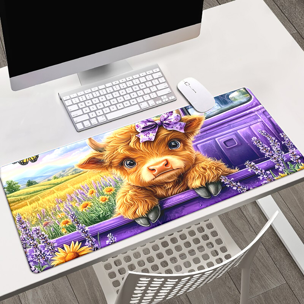 Cute Highland Cow Lavender Fie – Cow Mat Rubber recenzja i cena