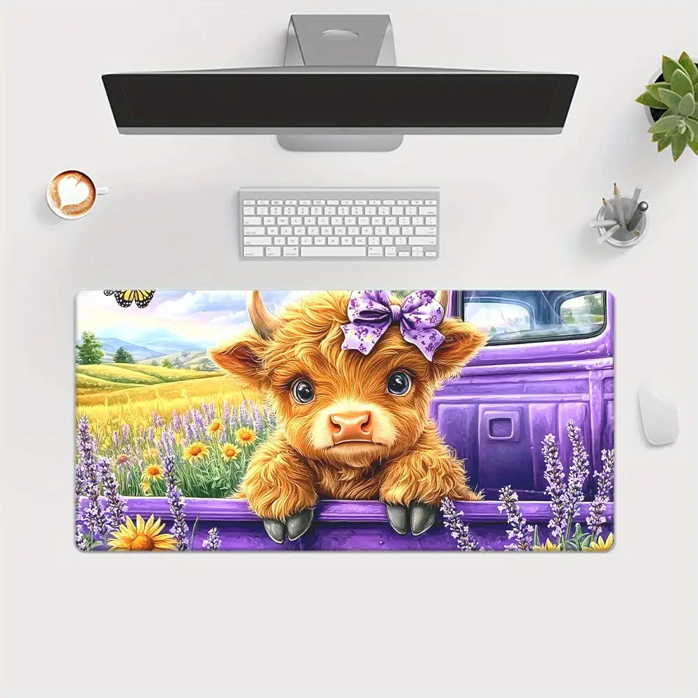 Cute Highland Cow Lavender Fie – Cow Mat Rubber recenzja i cena