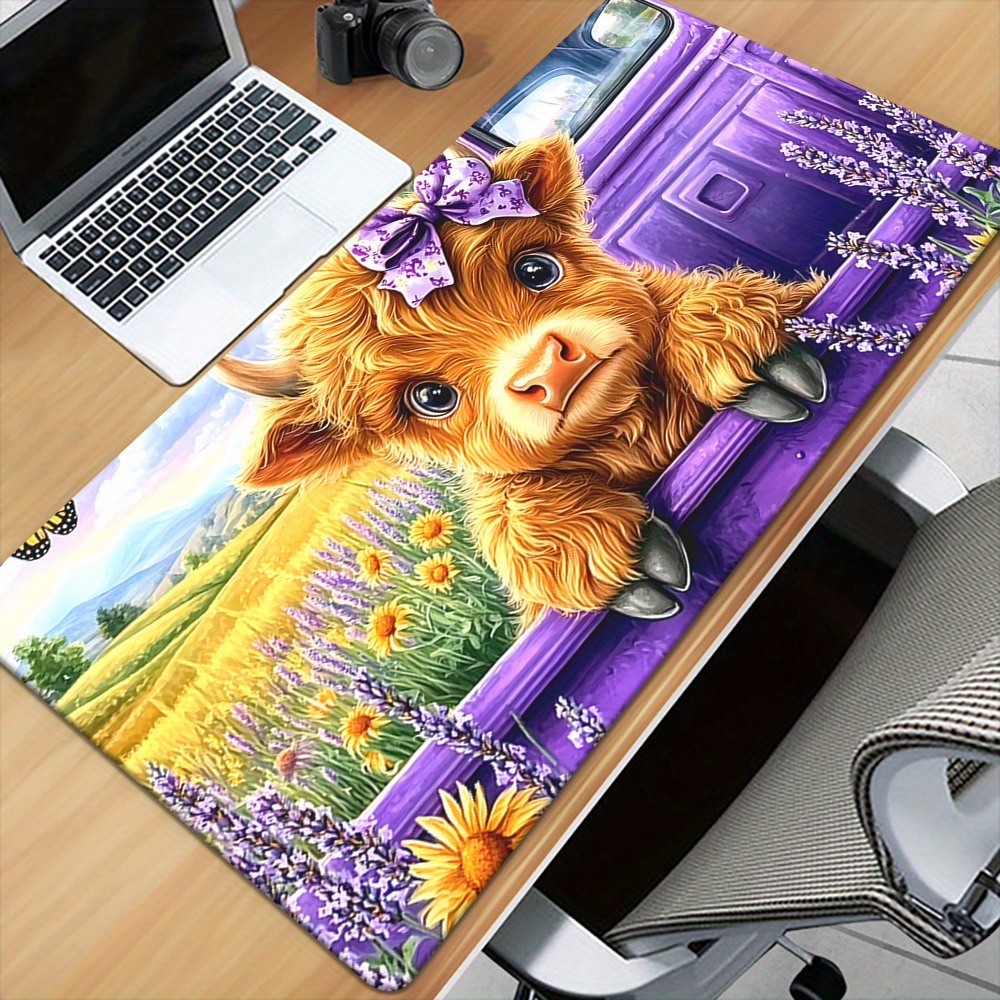 Cute Highland Cow Lavender Fie – Cow Mat Rubber recenzja i cena