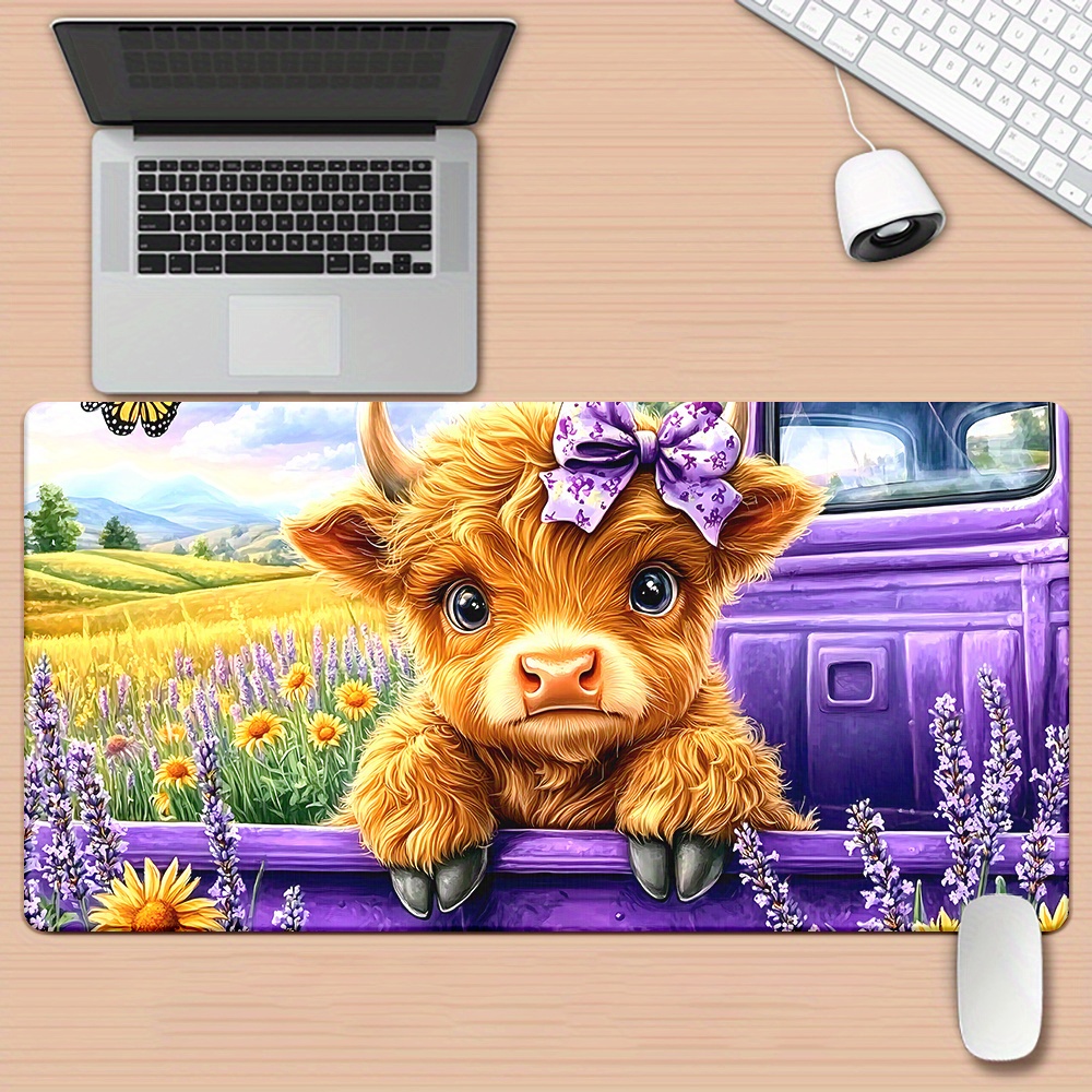 Cute Highland Cow Lavender Fie – Cow Mat Rubber recenzja i cena