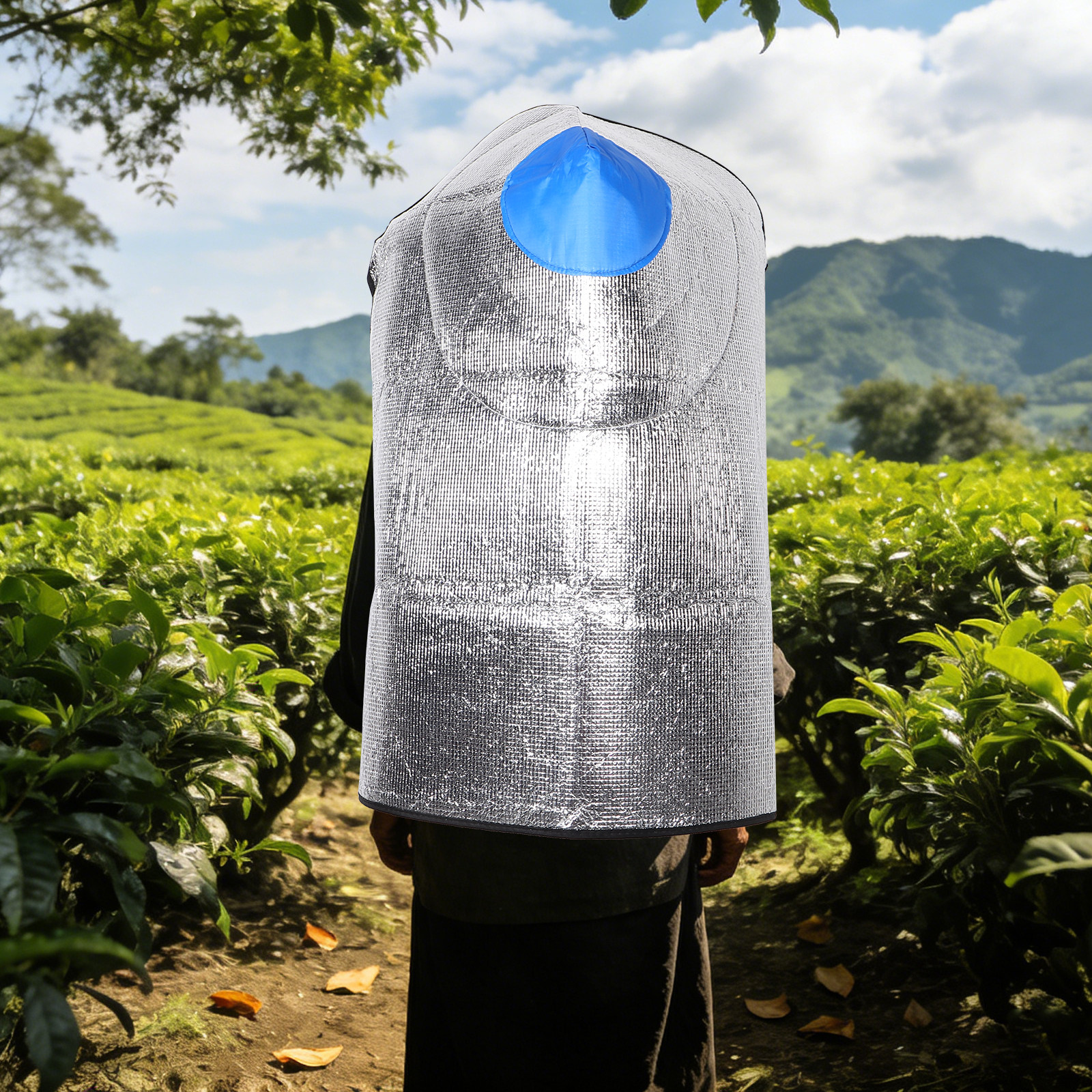 Waterproof Conical Hat Cape fo – Agriculture Farming Working recenzja i cena