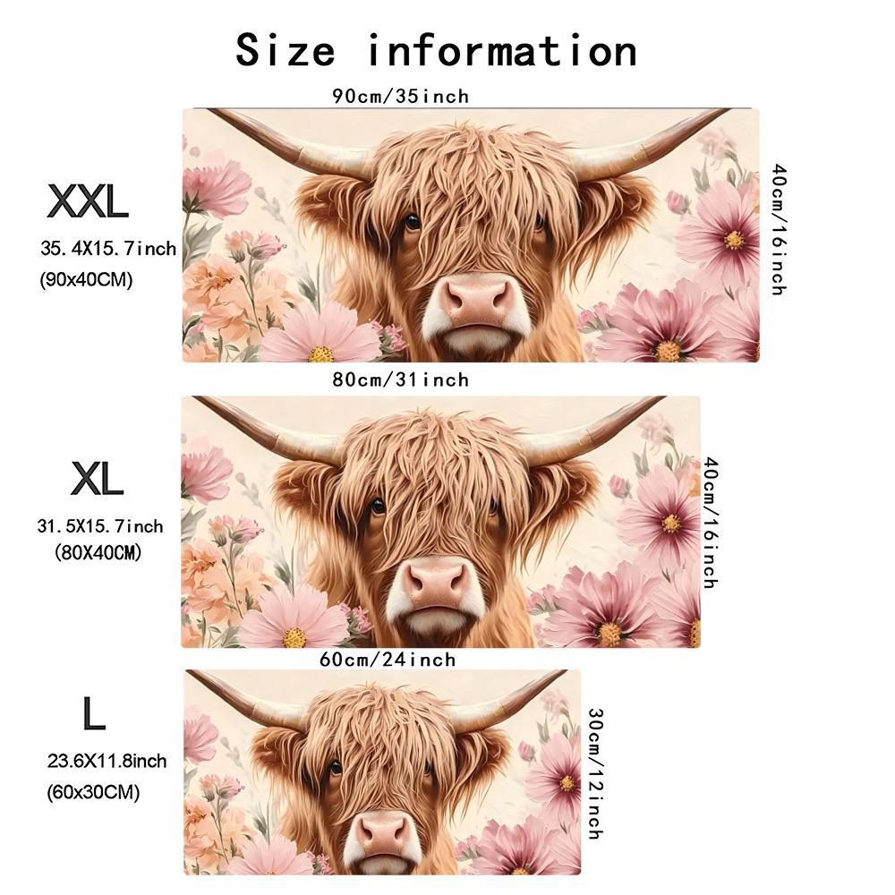 Highland Cow Pink Floral Large – Cow Mat Rubber recenzja i cena