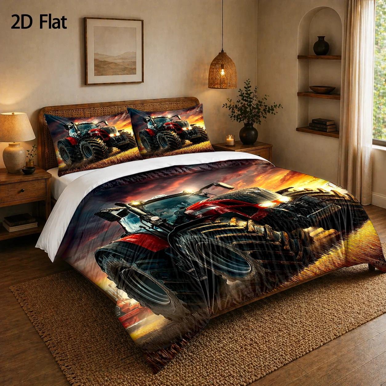 3-Piece Quilt Cover Set, 1 Qui – Agriculture Farming Cartoon recenzja i cena