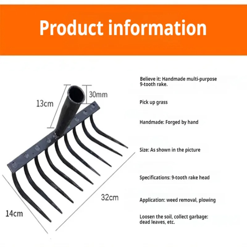 Ninetooth Nail Rake Multifunct – Agriculture Farming Working recenzja i cena