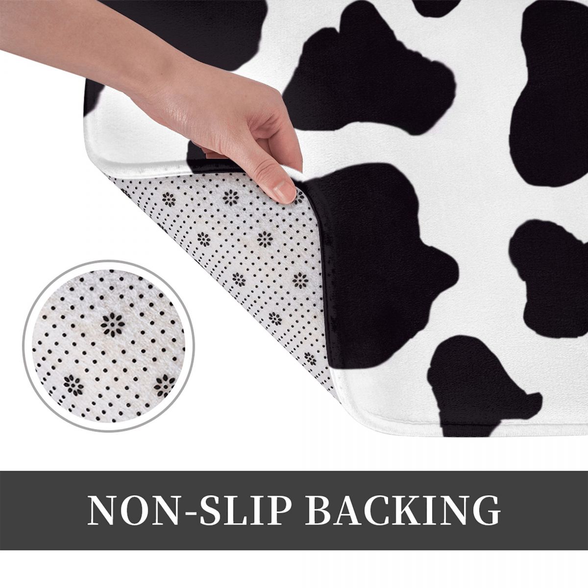 Cow Print Bath Mat Black Anima – Cow Mat Rubber recenzja i cena