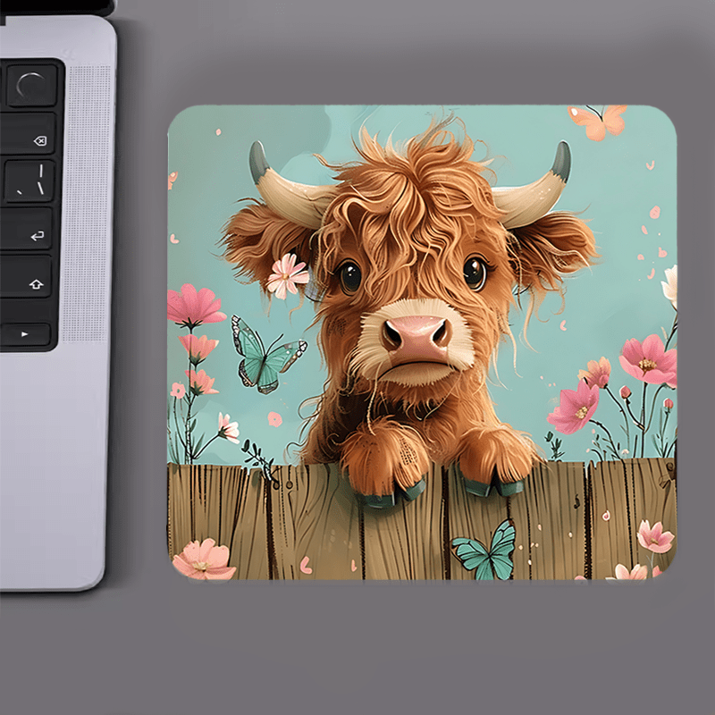 Brand Cute Highland Cow Mouse  – Cow Mat Rubber recenzja i cena