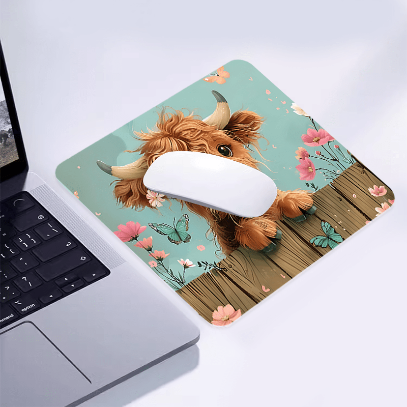Brand Cute Highland Cow Mouse  – Cow Mat Rubber recenzja i cena