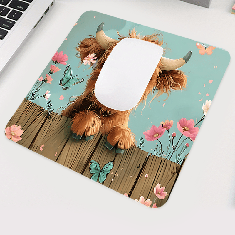 Brand Cute Highland Cow Mouse  – Cow Mat Rubber recenzja i cena