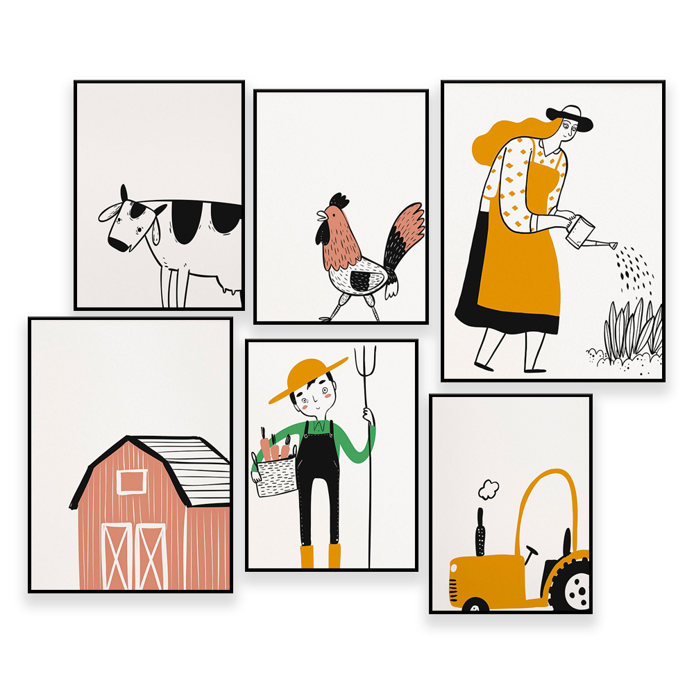 Agriculture Gallery Wall - 4-H – Agriculture Farming Cartoon recenzja i cena