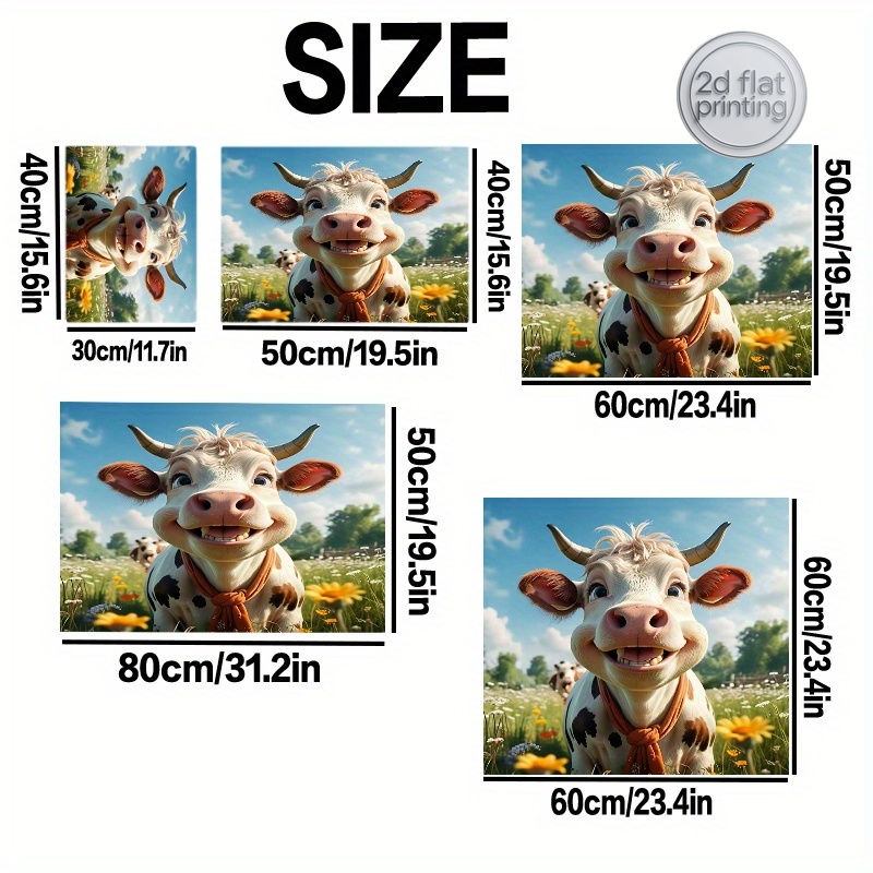 2D Flat Printing 1pc Cow Print – Cow Mat Rubber recenzja i cena